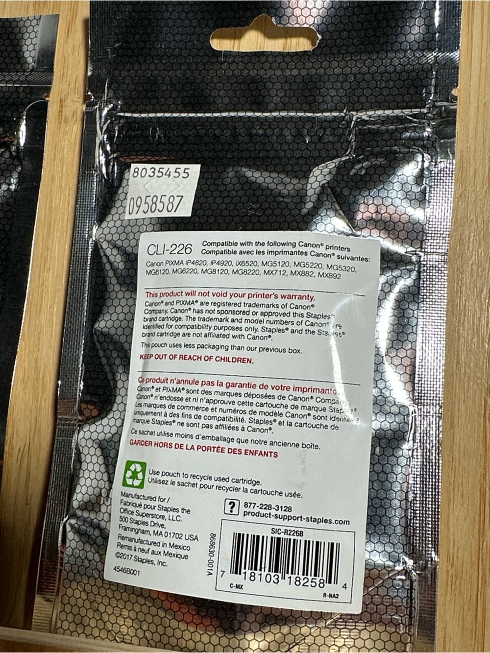 Canon Printer Ink CLI-226 Black / Yellow BNIB Staples - Picture 6 of 6
